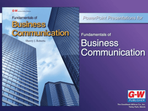 Chapter 17: Writing Reports - Professional Communications