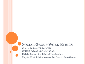 Social Group Work Ethics