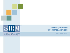 Job Analysis-based Performance Appraisal