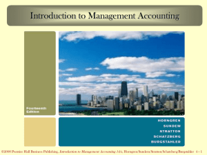 Cost Management Systems and Activity