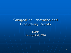 Competition, Innovation and Productivity Growth