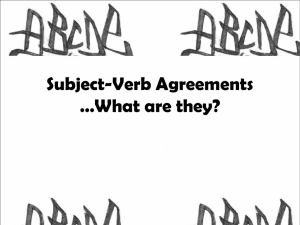 Subject-Verb Agreements - Kirk's Dead Duck Writing Blog