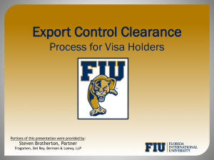 Export Control Clearance Process