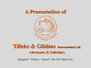 Tilleke & Gibbins International Ltd. Advocates & Solicitors