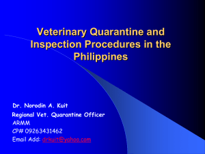 veterinary quarantine clearance
