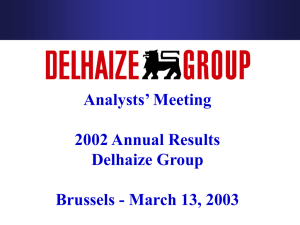 Presentation - Delhaize Group