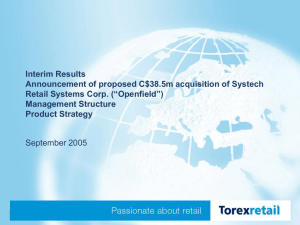 Torex Retail plc interim results presentation