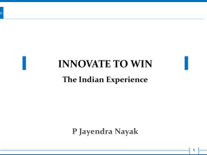 INNOVATE TO WIN - The Indian Experience