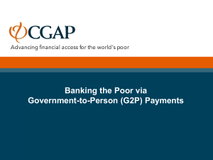 Banking poor G2P recipients