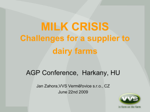 Milk Crisis – Challenges Specific to the Dairy Industry