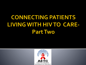 HIV infection - Capitol Region Telehealth Project