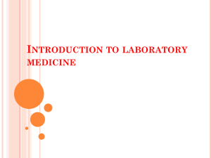 Introduction to laboratory medicine - Lectures For UG-5
