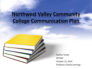 Northwest Valley Community College Communication Plan
