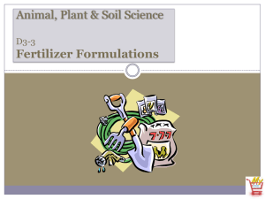fertilizer analysis - Warren County Schools