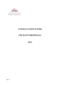 Consultation paper fee rate Proposals 2012