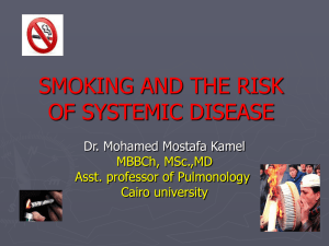 SMOKING AND THE RISK OF SYSTEMIC DISEASE