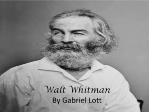 Walt Whitman - WordPress.com