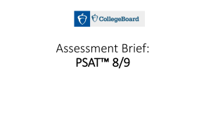 Student Prep for PSAT 8/9 Assessment