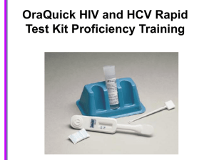 Administering the OraQuick ADVANCE HIV Test