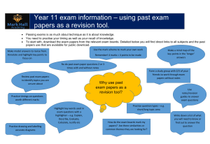 Year 11 2016 Exam Details and Past Papers – All Subjects