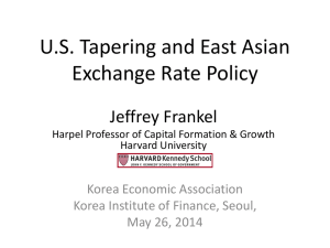 US Tapering and East Asian Exchange Rate Policy