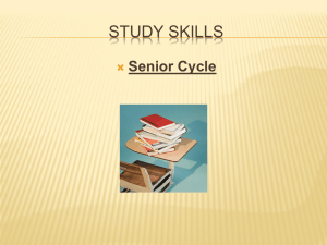 Study Skills for 5th Years