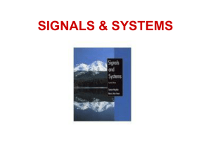 SIGNALS & SYSTEMS