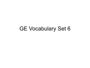 GE Vocabulary Set 6