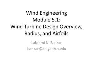 Wind Engineering Module 5: Wind Turbine Design
