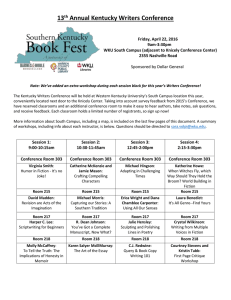 Program - Southern Kentucky Book Fest