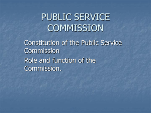 PUBLIC SERVICE COMMISSION