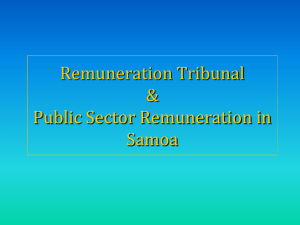 Public Sector Remuneration in Samoa