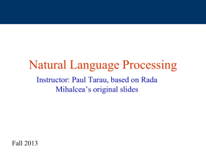 Natural Language Processing ? - Computer Science and Engineering
