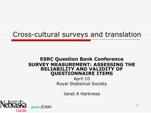 Cross-cultural surveys and translation