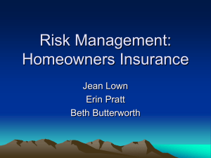 Risk Management & Homeowners Insurance