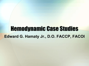 Hemodynamic Case Studies