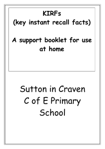 Maths key skills support booklet
