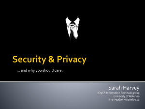 Security & Privacy - The Kitchener Waterloo Linux User Group