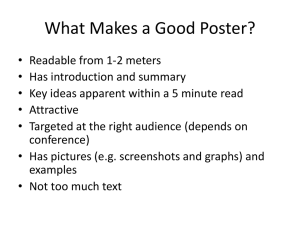 What Makes a Good Poster?