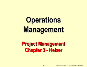 (Heizer): Project Management