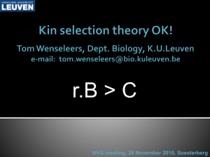 Kin selection theory OK