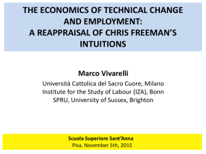 The Economics of Technical Change and Employment