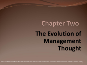 The Evolution of Management Thought