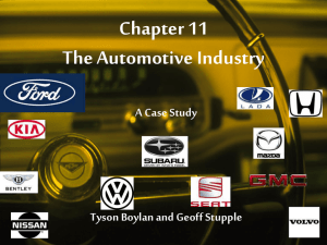 Automotive Industry by Tyson Boylan and Geoff Stupple