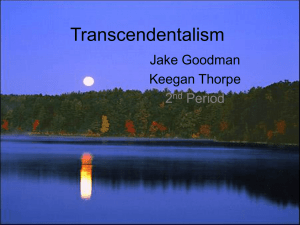Transcendentalism - HHSHonorsAmericanDobbs