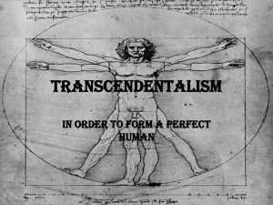 Transcendentalism - St. John Vianney High School