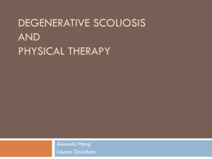 Degenerative Scoliosis and Physical Therapy