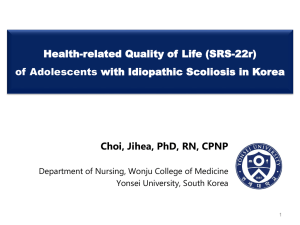 Health-related Quality of Life (SRS-22r) in