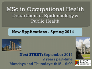 MSc in Occupational Health