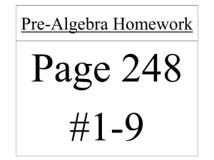 Pre-Algebra 5-3